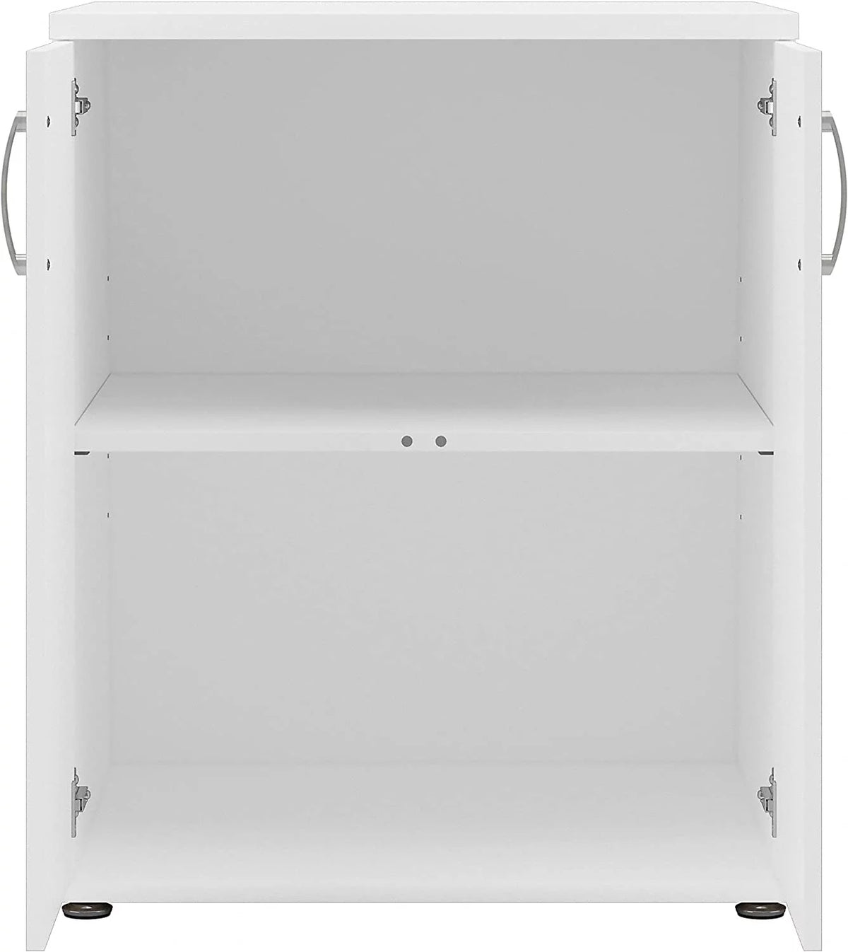 White Laundry Room Storage Cabinet with Doors and Shelves B1140