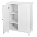 White Wooden Bathroom Floor Cabinet 3 Shelves L803115