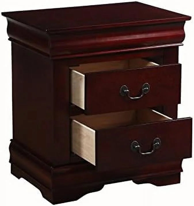 Small Wooden Nightstand with 2 Drawers N838