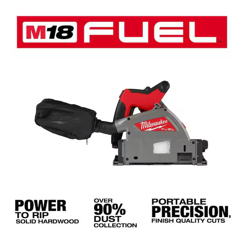 18V Brushless Cordless 6-1/2 in. Plunge Track Saw Kit with 55 in. Guide Rail H713494