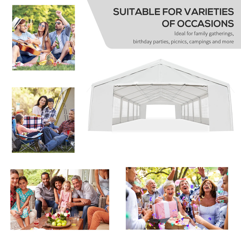 40'x20' Heavy Duty White Party Tent Canopy X14682