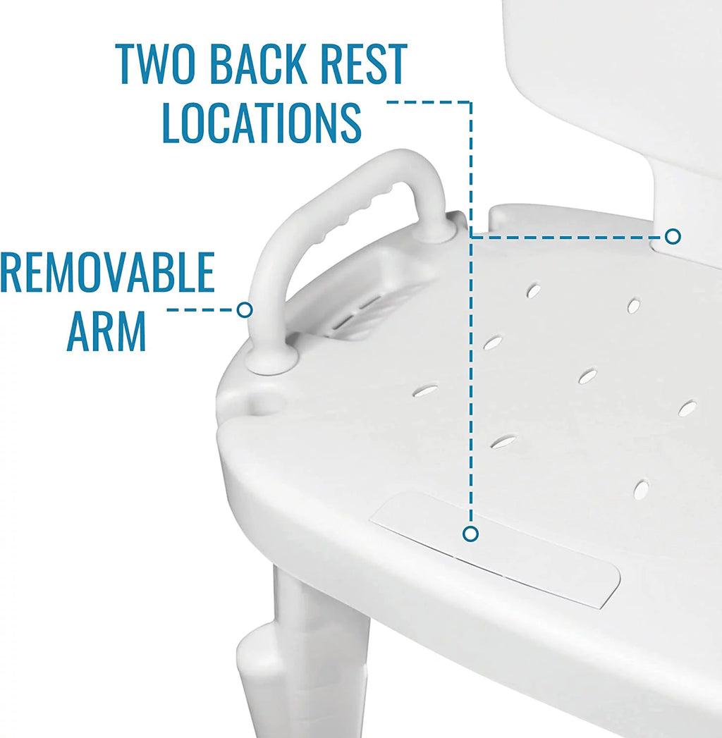 Tool-Free Universal Transfer Bench for Bathtubs & Showers Y6167