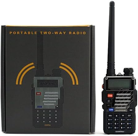 Black Handheld Two Way Radio with Earpiece G46312