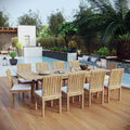 11 Piece Outdoor Patio Teak Dining Set M1892