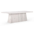 Whitewash Oak Wood Pedestal Dining Table K10747