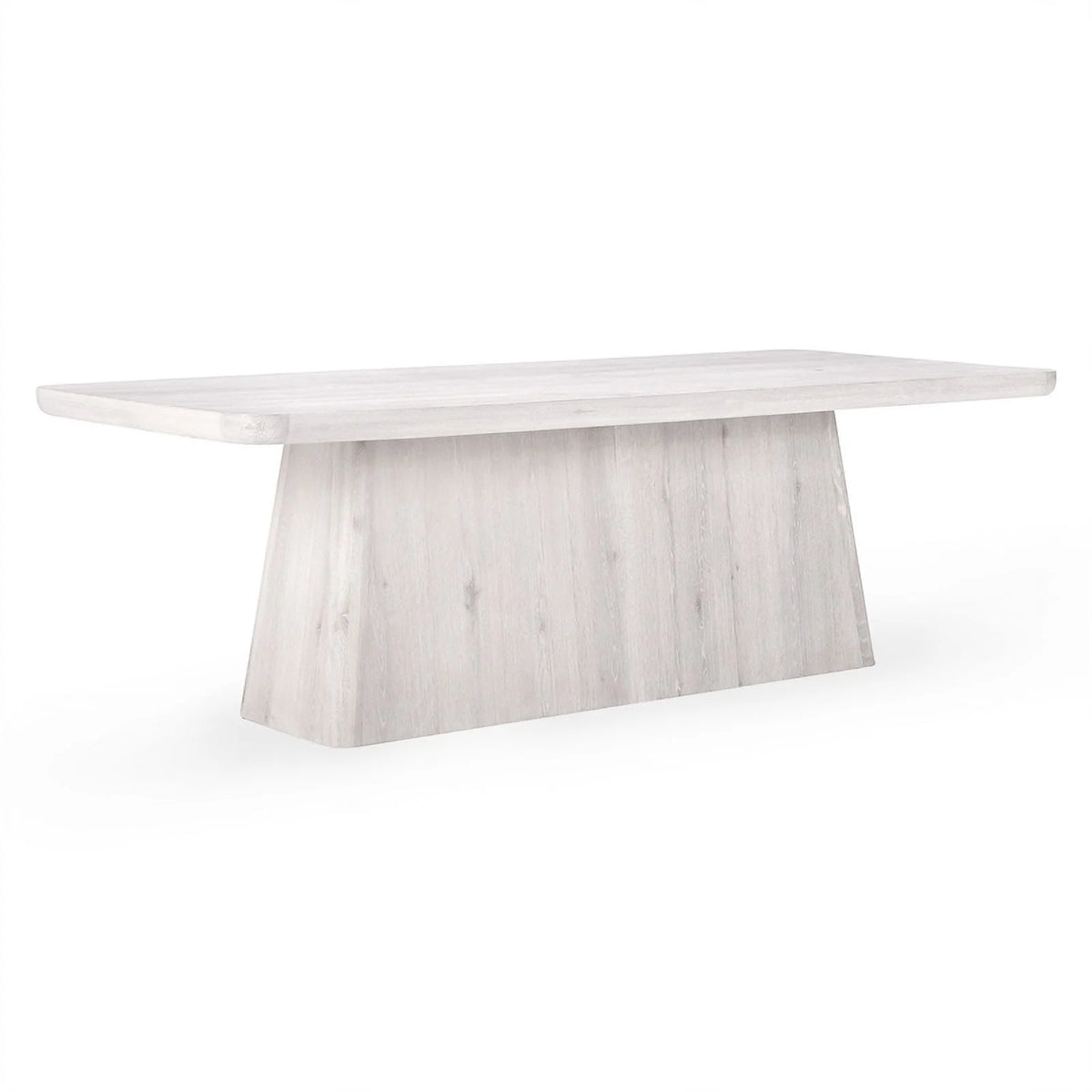 Whitewash Oak Wood Pedestal Dining Table K10747