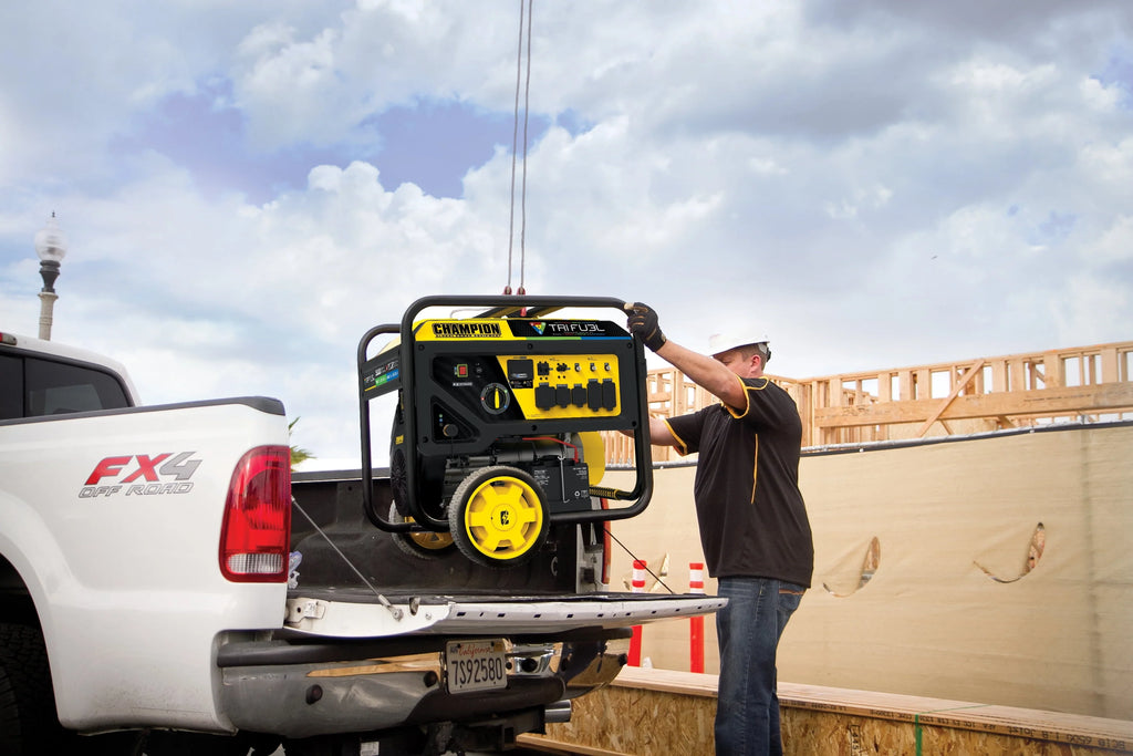 12,000-Watt Tri-Fuel Portable Generator with Electric Start C595606