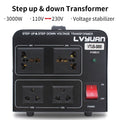 3000 Watts Peak Voltage Converter Transformer Step Up/Down 110V to 220V / 220V to 110V P74818