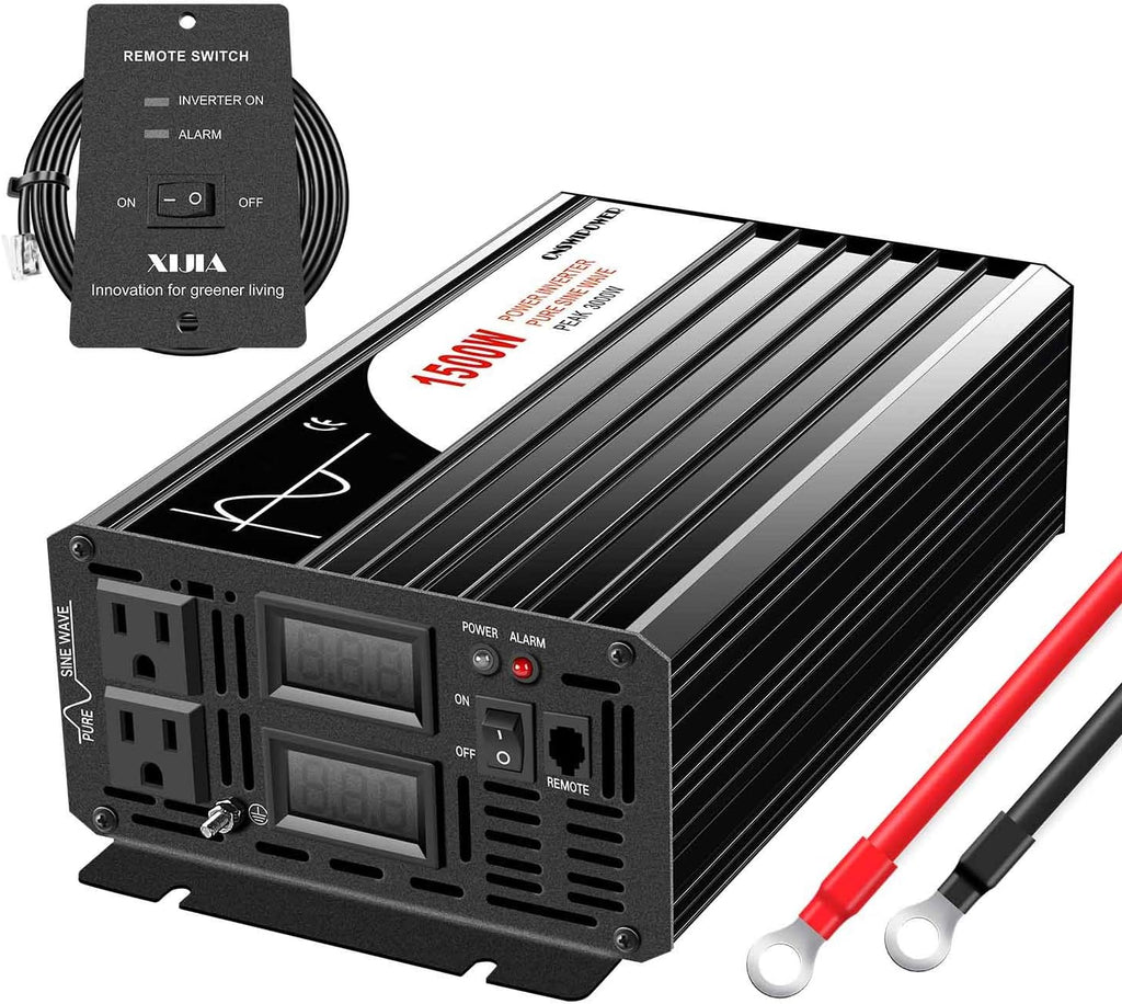 1500W Pure Sine Wave DC 12V to AC 120V Inverter I380981