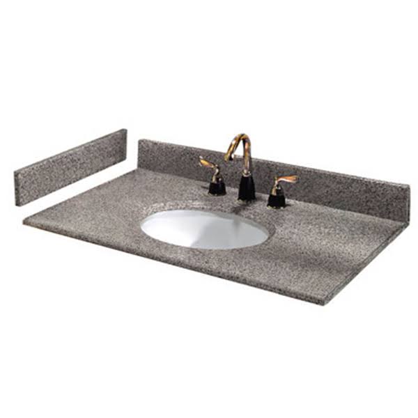 31x22 Golden Hill Granite Vanity Top with White Bowl N749514