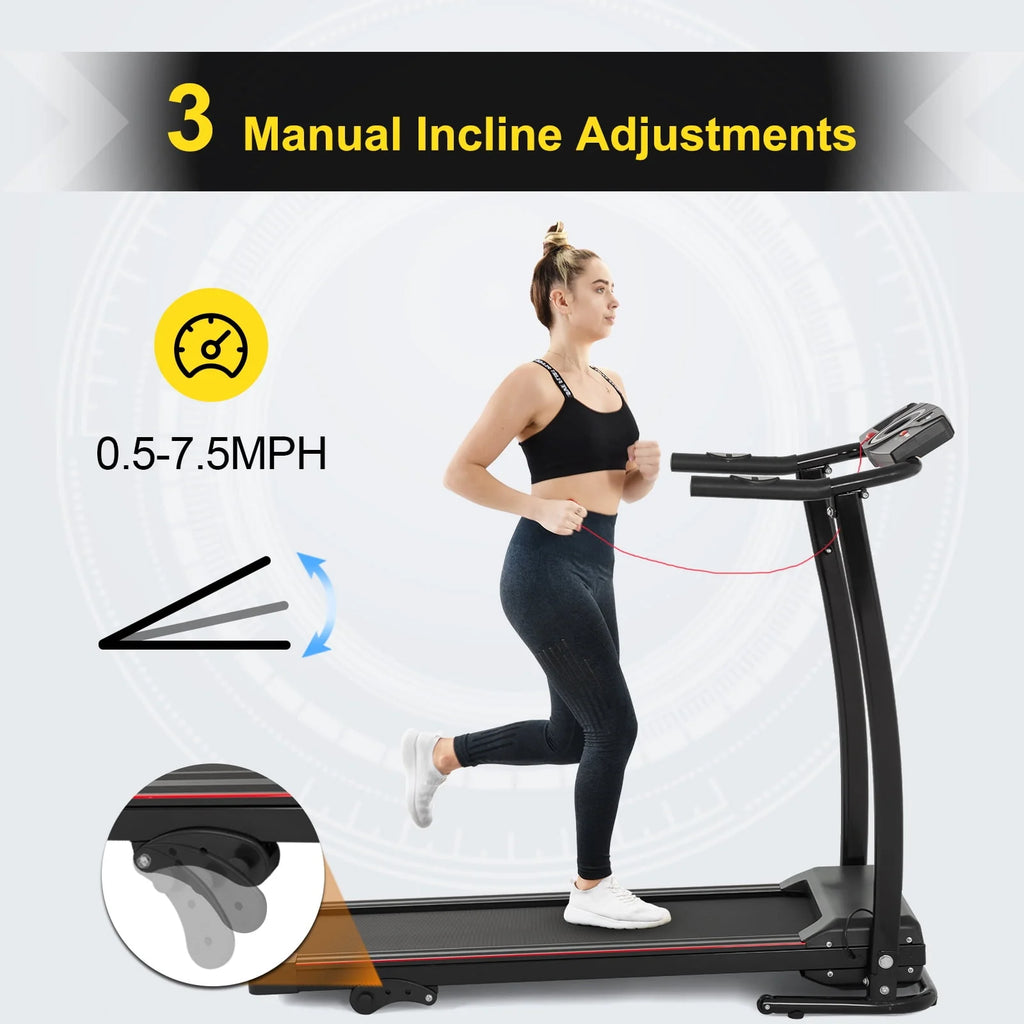 Folding Incline Treadmill 2.5HP 220 LBS Capacity O542387