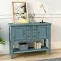 Dark Blue Sideboard Console Table with Bottom Shelf Z9249