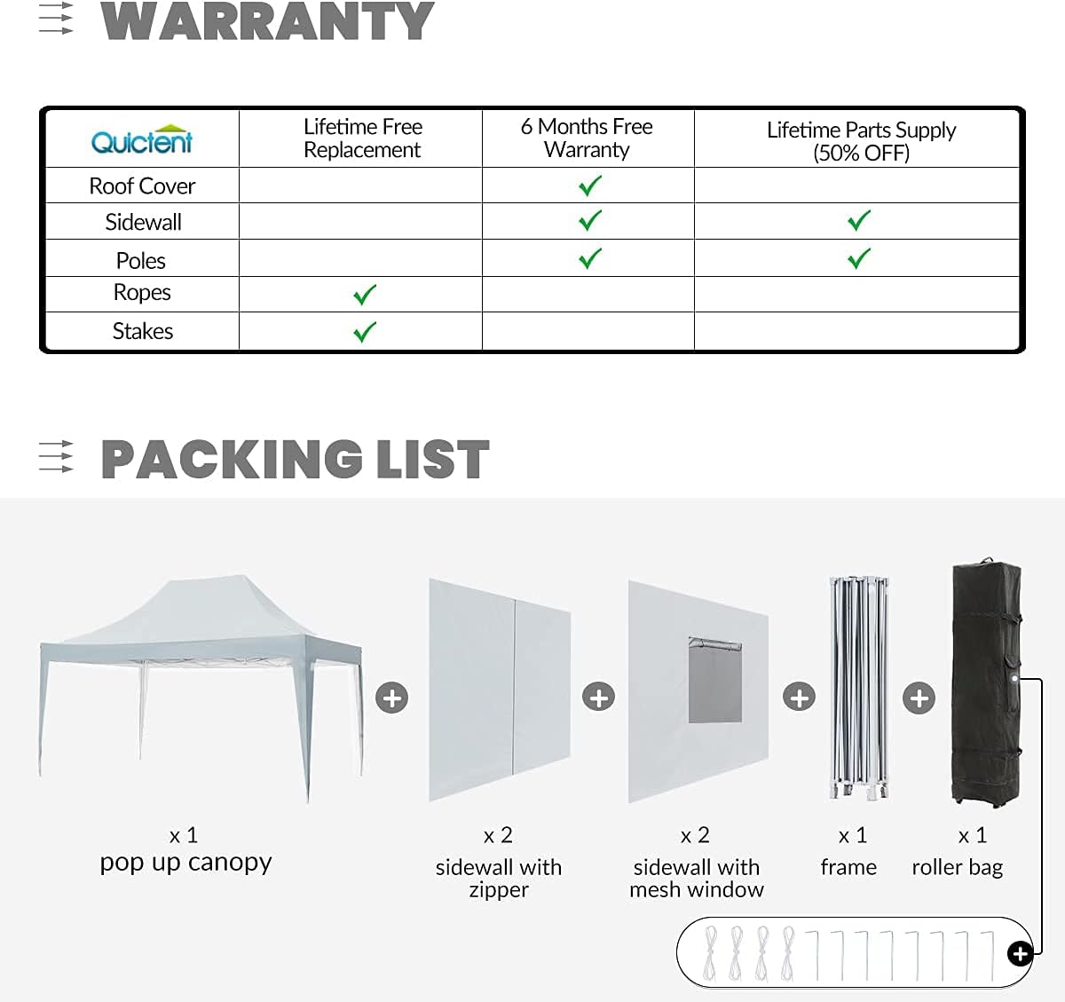 10x15 Pop Up Canopy Tent with Sidewalls and Wheeled Carry Bag Y34777