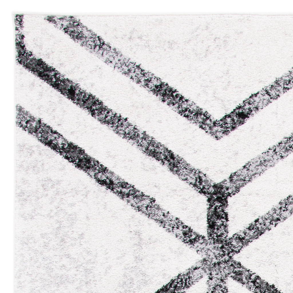 Ivory Charcoal Geometric Area Rug 8' x 10' G83109