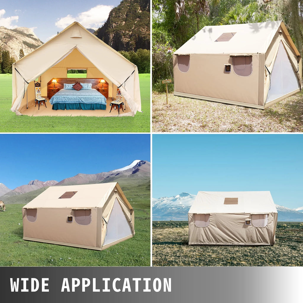 Canvas Wall Tent 10x12ft with Stove Hole Z78771