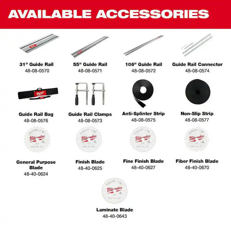 18V Brushless Cordless 6-1/2 in. Plunge Track Saw Kit with 55 in. Guide Rail H713494