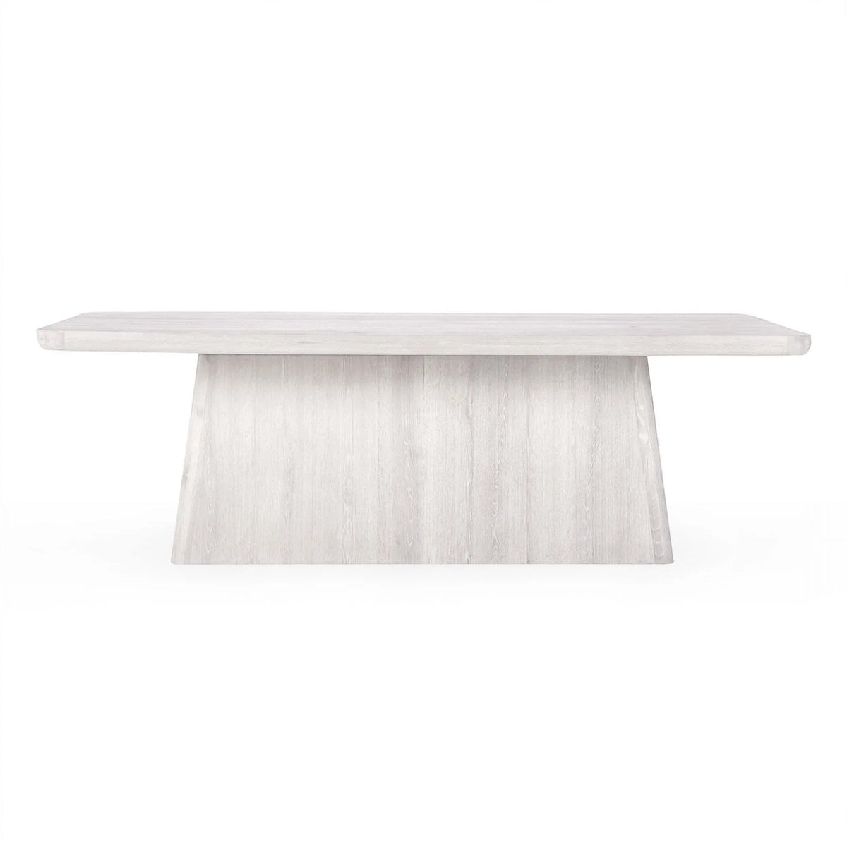 Whitewash Oak Wood Pedestal Dining Table K10747