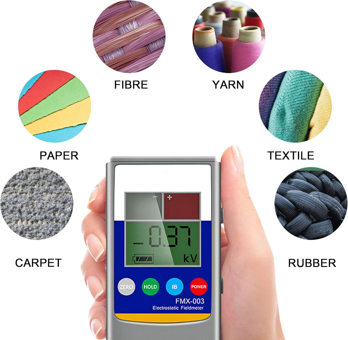 Handheld Digital Electrostatic Field Meter Tester 0~20KV Portable Ion Balance Tester 0~200V E26020