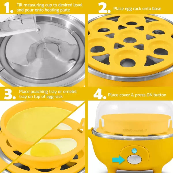 Electric 7 Egg Capacity Cooker with Auto Shut-Off BPA Free K21466