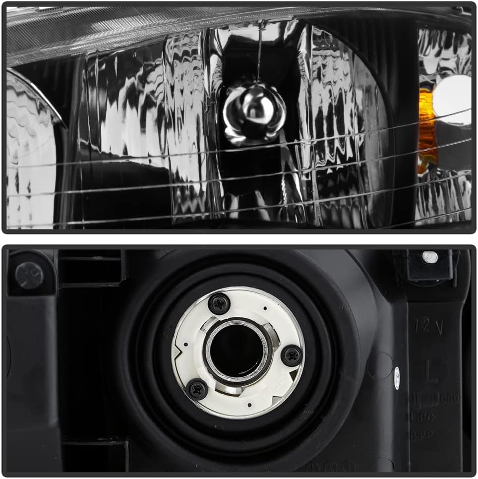 Black Headlights Replacement Driver + Passenger Side B997128