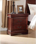 Small Wooden Nightstand with 2 Drawers N838