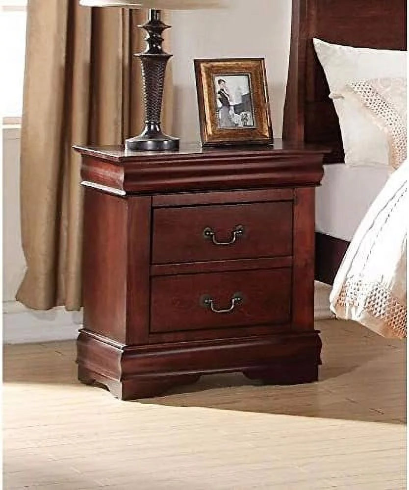 Small Wooden Nightstand with 2 Drawers N838