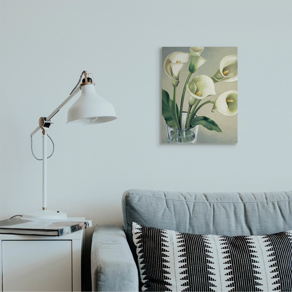 Soft White Calla Lily Canvas Wall Art T913