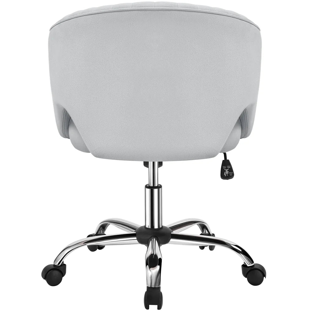 Light Gray Velvet Swivel Office Chair Z526
