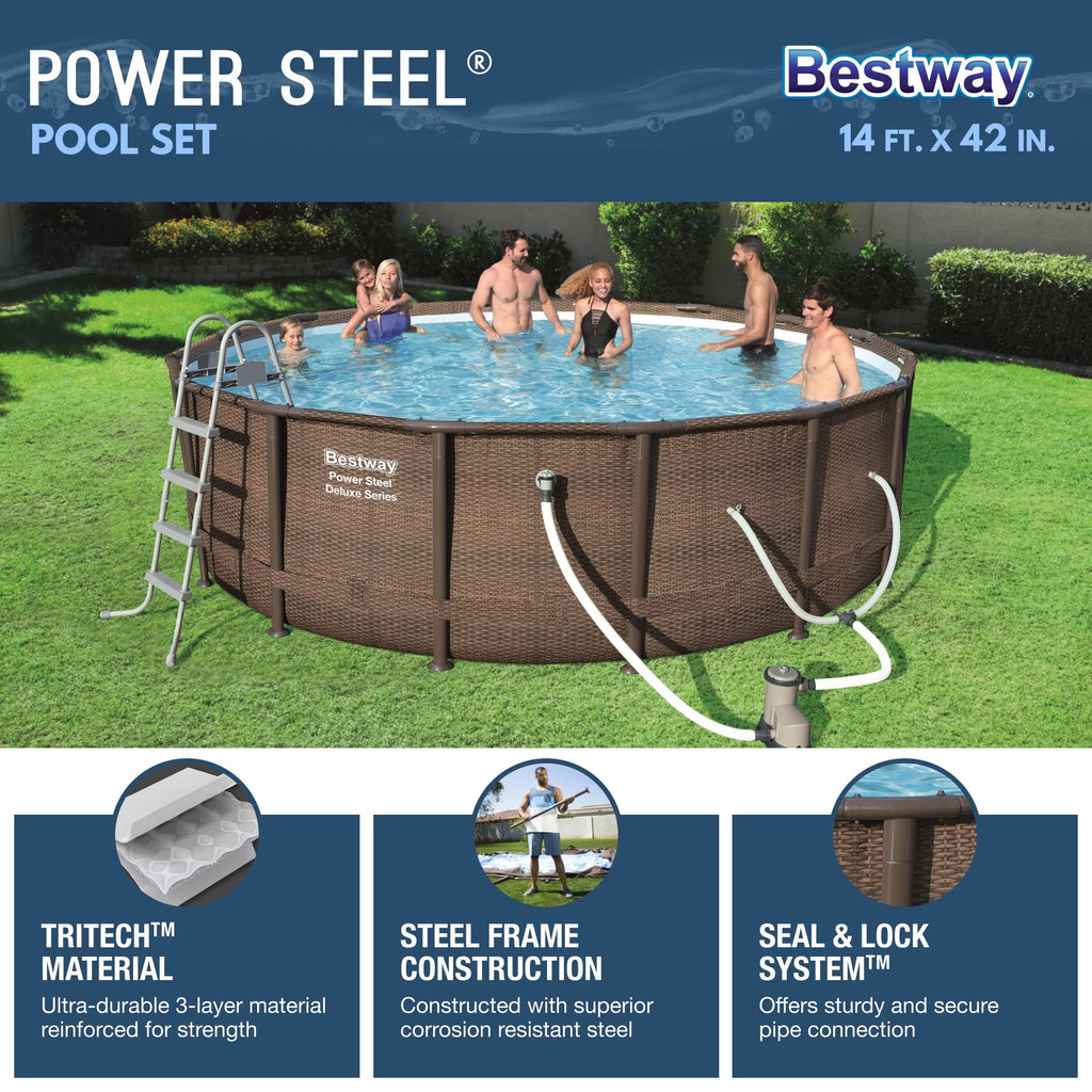 Round Above Ground Swimming Pool Set W186519