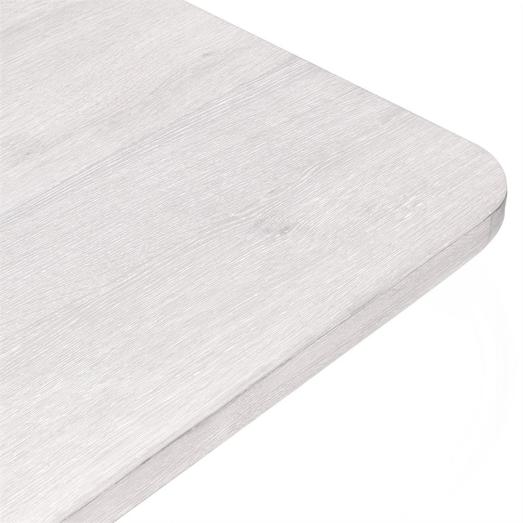 Whitewash Oak Wood Pedestal Dining Table K10747