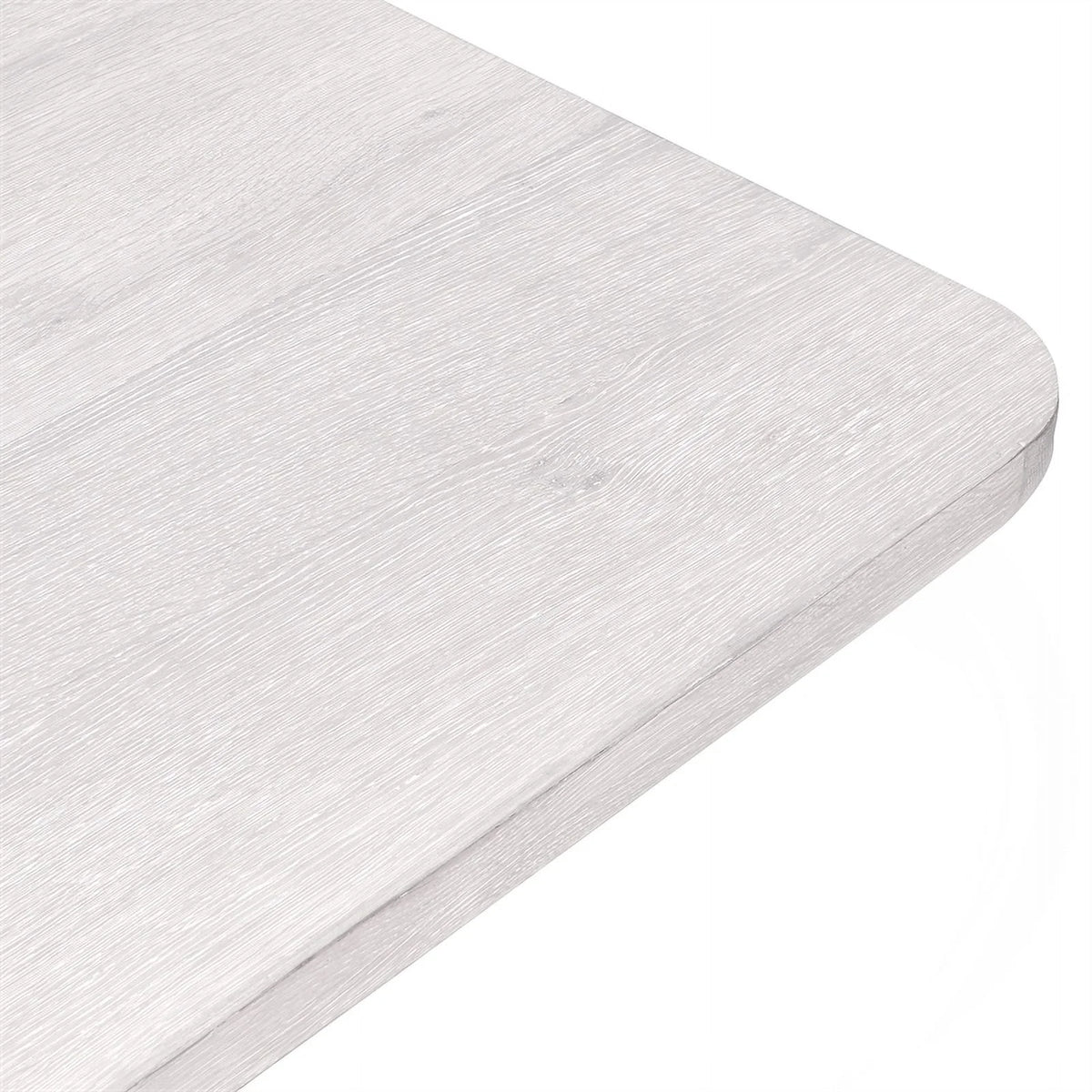 Whitewash Oak Wood Pedestal Dining Table K10747