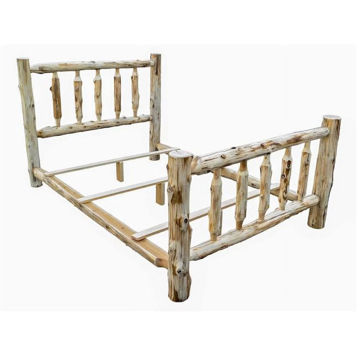 California King Cedar Log Bed J2718