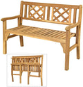 4 Ft Teak Acacia Wooden Patio Bench U34983