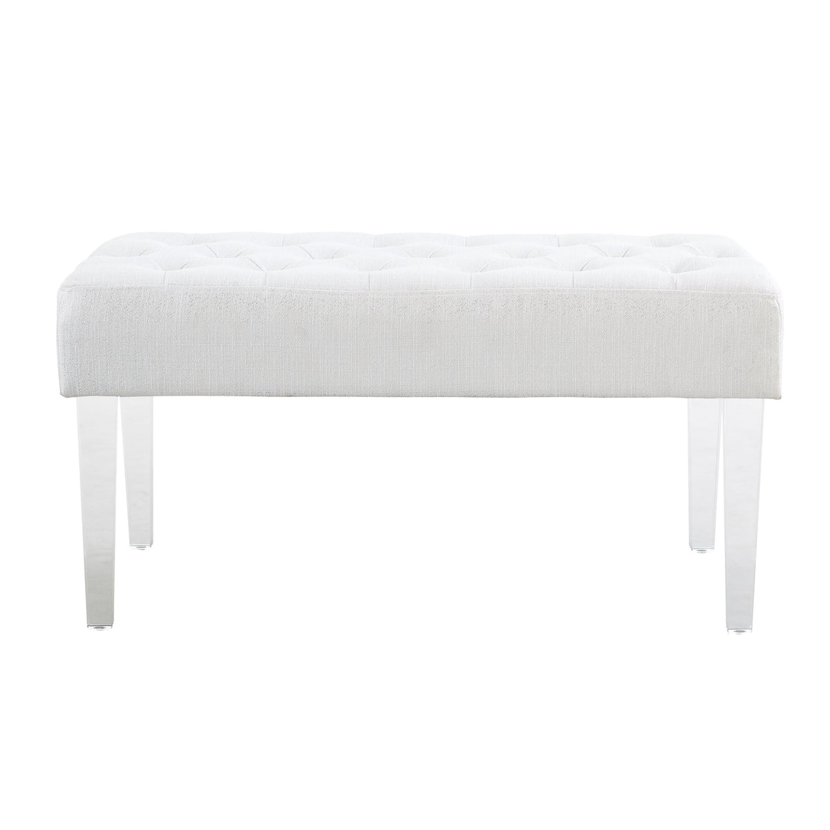 Tufted Bench with Acrylic Legs C76334