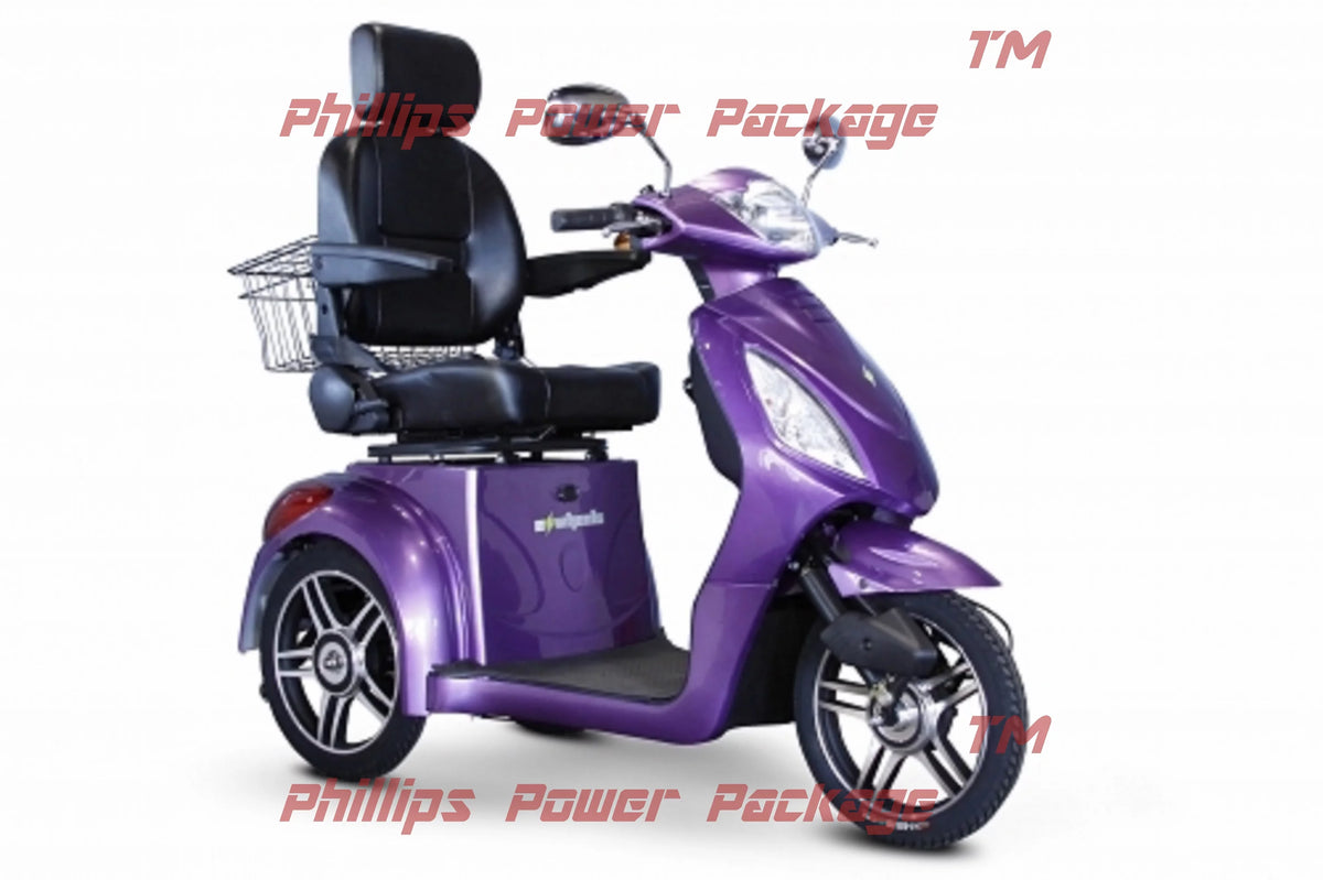 Lavender 3-Wheel Scooter with Electromagnetic Brakes J195