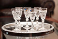 Set Of 6 2-Oz Hand Made Crystal Glasses J716