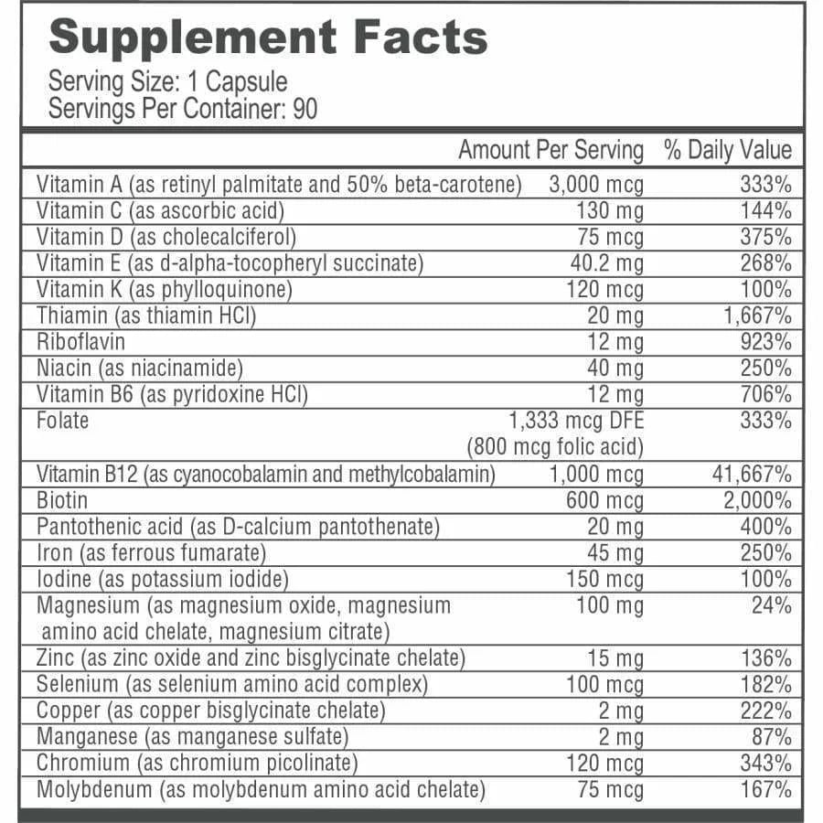 Bariatric Multivitamin Capsules 1-Month Supply U573