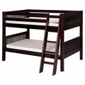 Cappuccino Low Bunk Bed with Angle Ladder Q101529