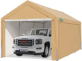 Adjustable 10x20 ft Heavy Duty Carport Canopy with Sidewalls J2918