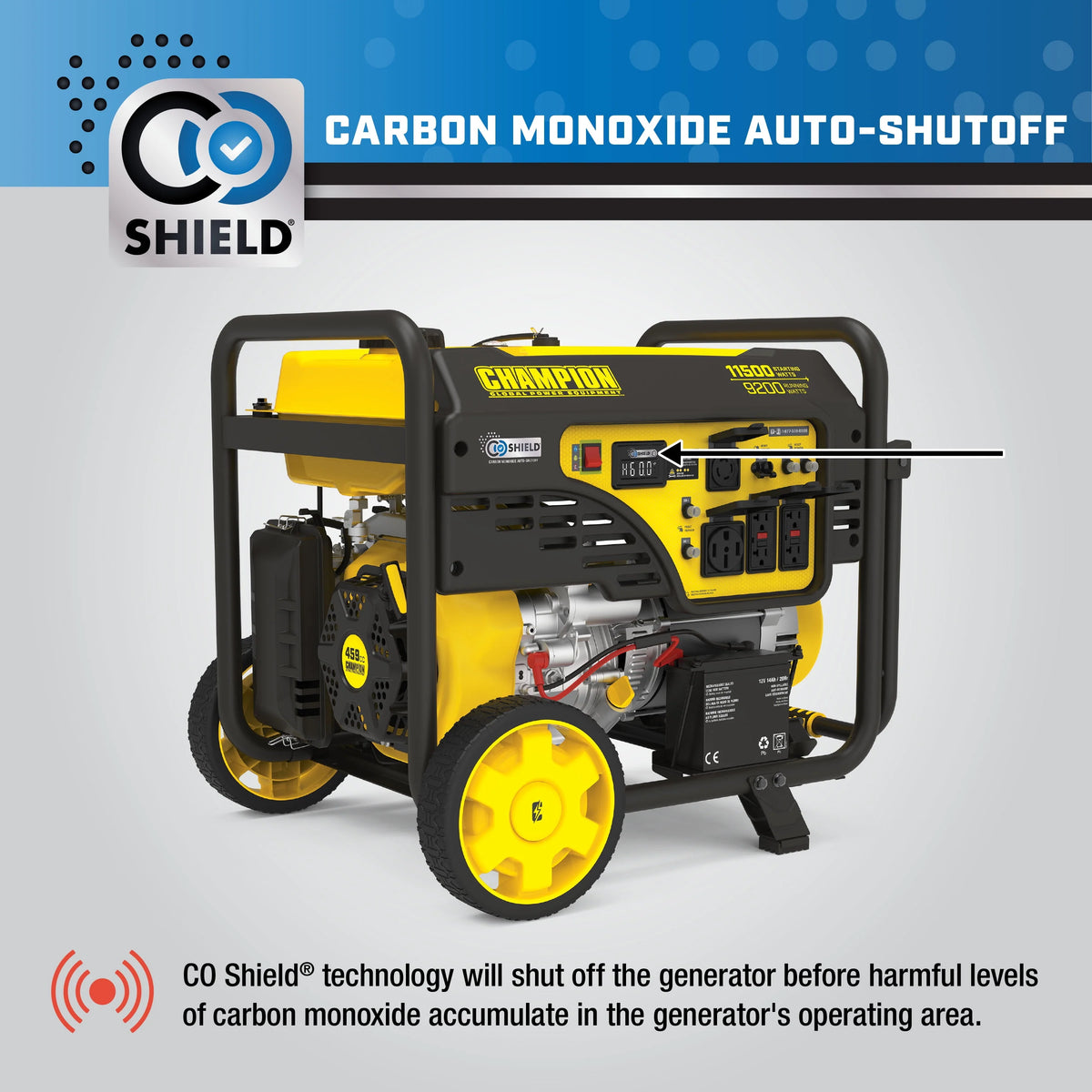 11,500/9,200-Watt Electric Start Gas Portable Generator D95119