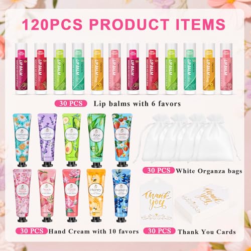 Lip Balm and Hand Cream Gift Set with Organza Bags A136