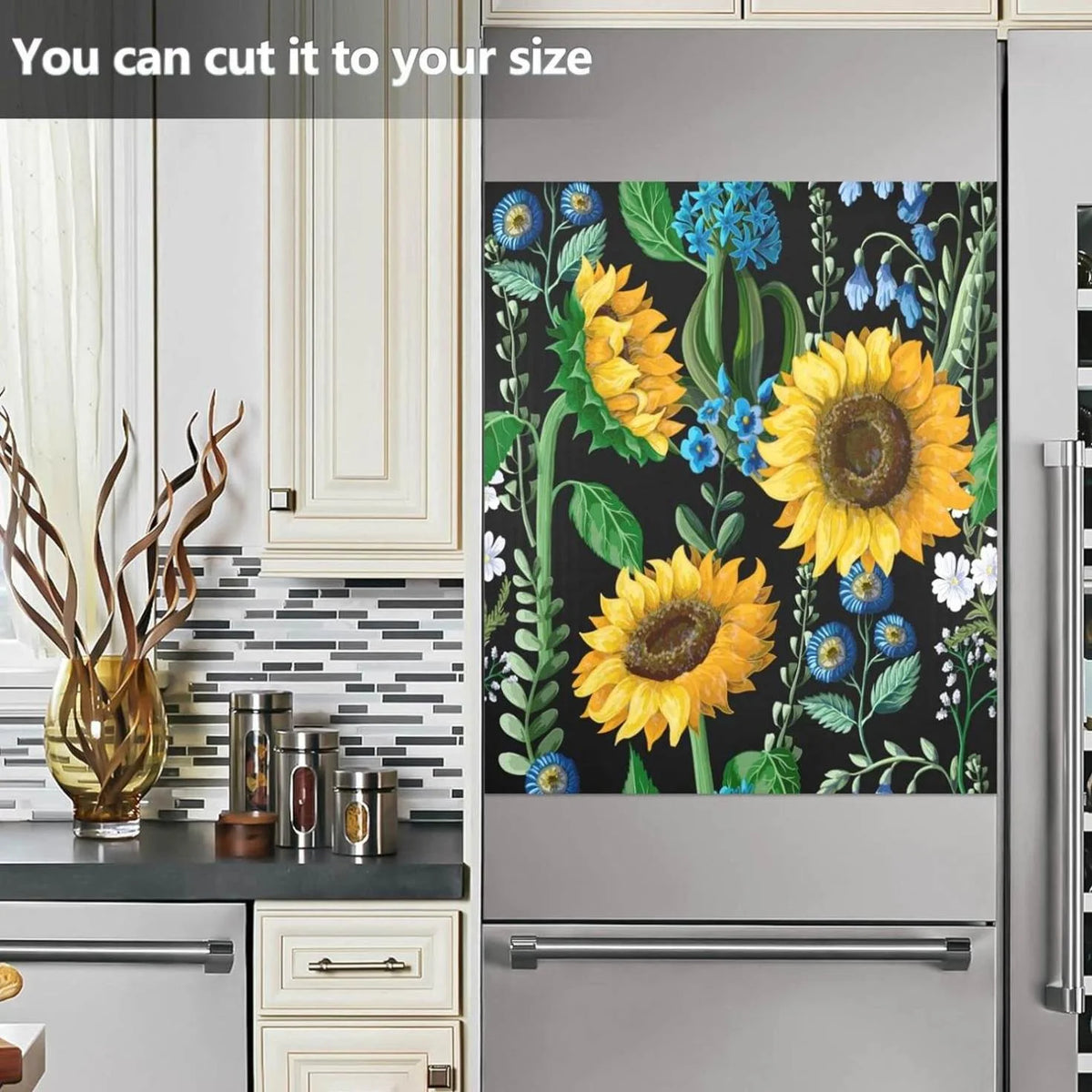 Botanical Sunflower Dishwasher Magnet Cover 23"Wx26"H H265139
