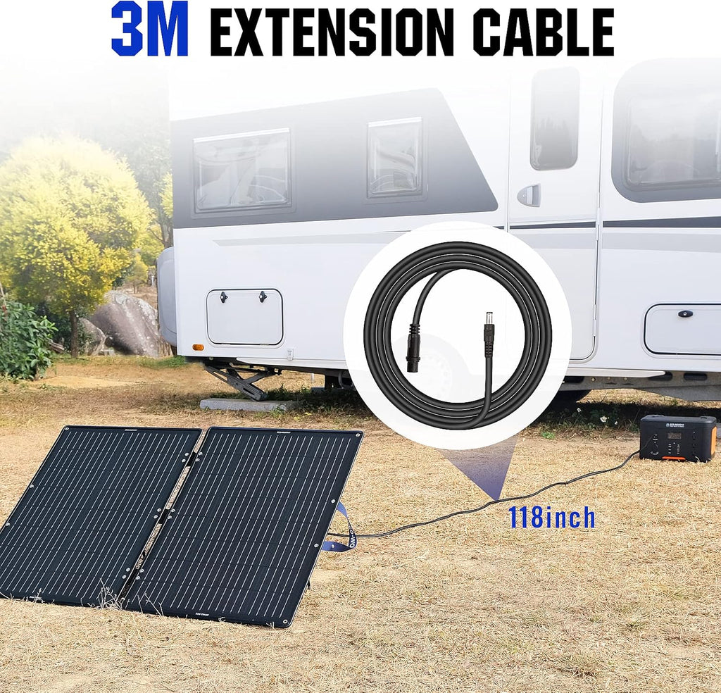 100W Portable Foldable Solar Panel Kit with Adjustable Kickstand Z10159