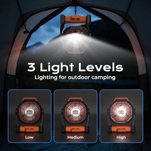 Portable Camping Fan with LED Lantern R346701