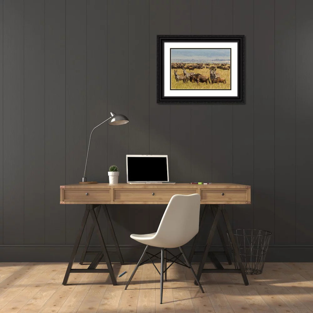 Black Ornate Wood Framed Art Print F439