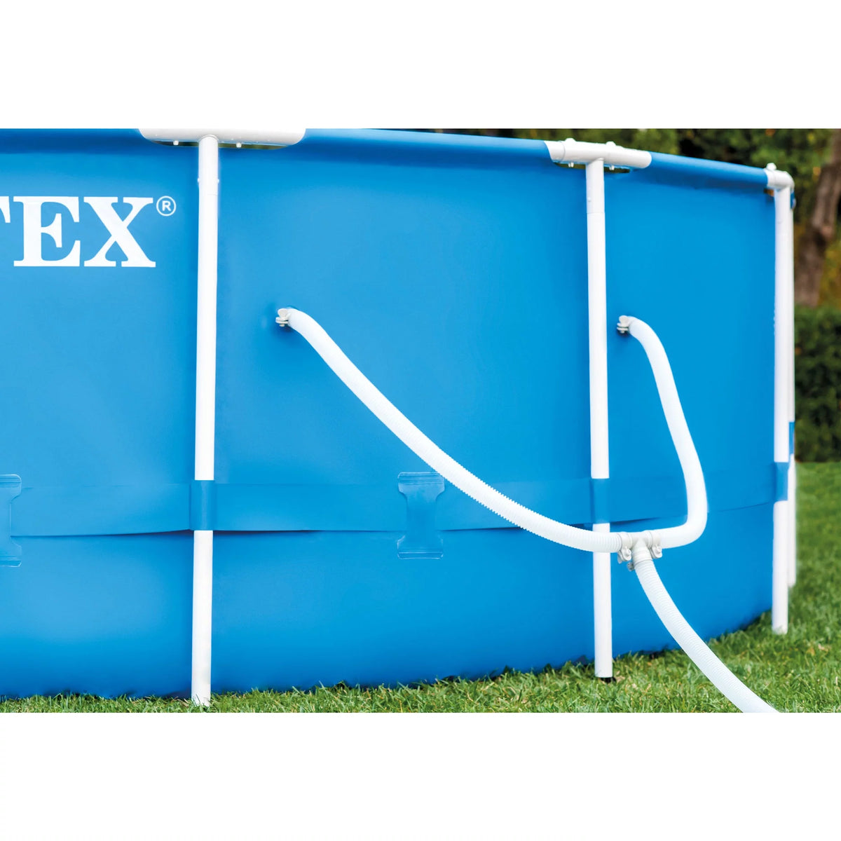 12'x30 Metal Frame Swimming Pool with Filter Pump & Pool Cover K670