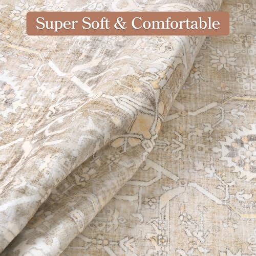 9x12 Washable Non Slip Vintage Area Rug Z833