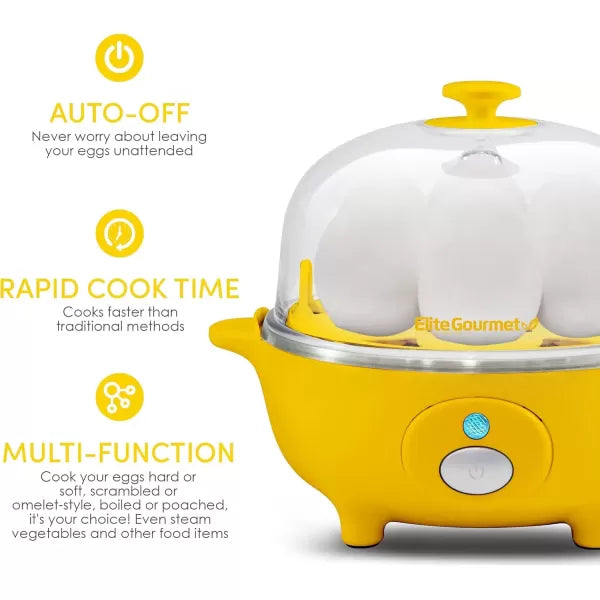 Electric 7 Egg Capacity Cooker with Auto Shut-Off BPA Free K21466