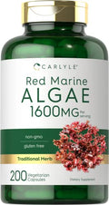 Red Marine Algae 1600mg 200 Capsules Vegetarian Supplement D3823