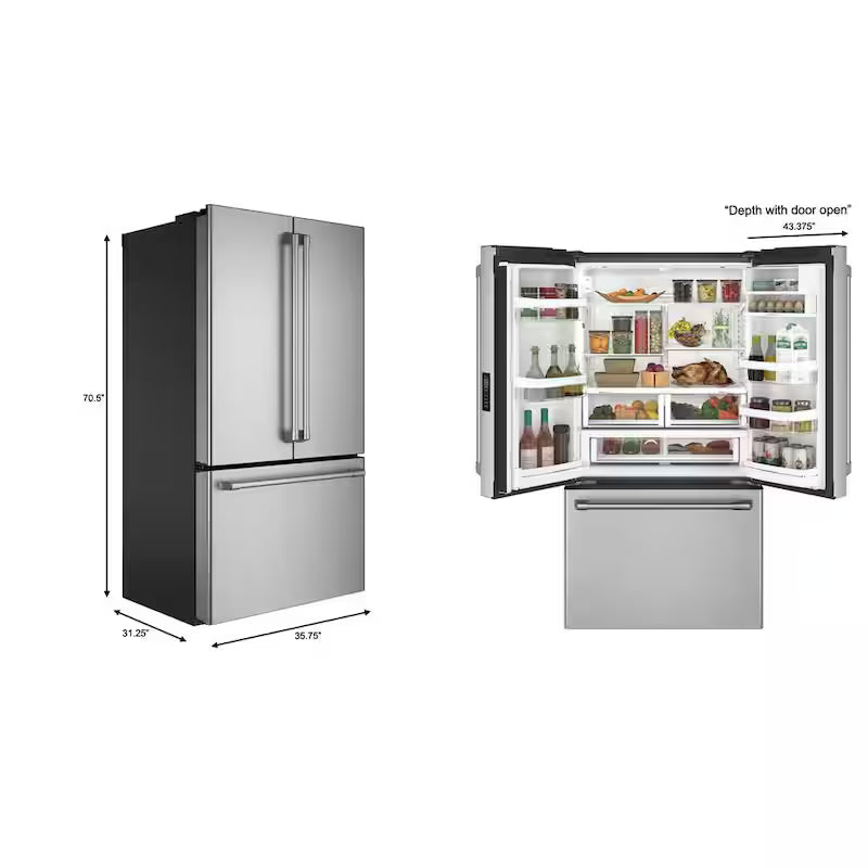 23.1 cu. ft. Smart French Door Refrigerator in Stainless Steel N733419